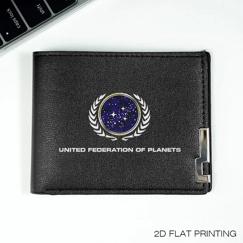 FEDERACIÓN UNITADA DE PLANETAS Cartera delgada para hombre PU CUERO ESTILO DE BUSINESS Uso diario Diseño liviano y duradero