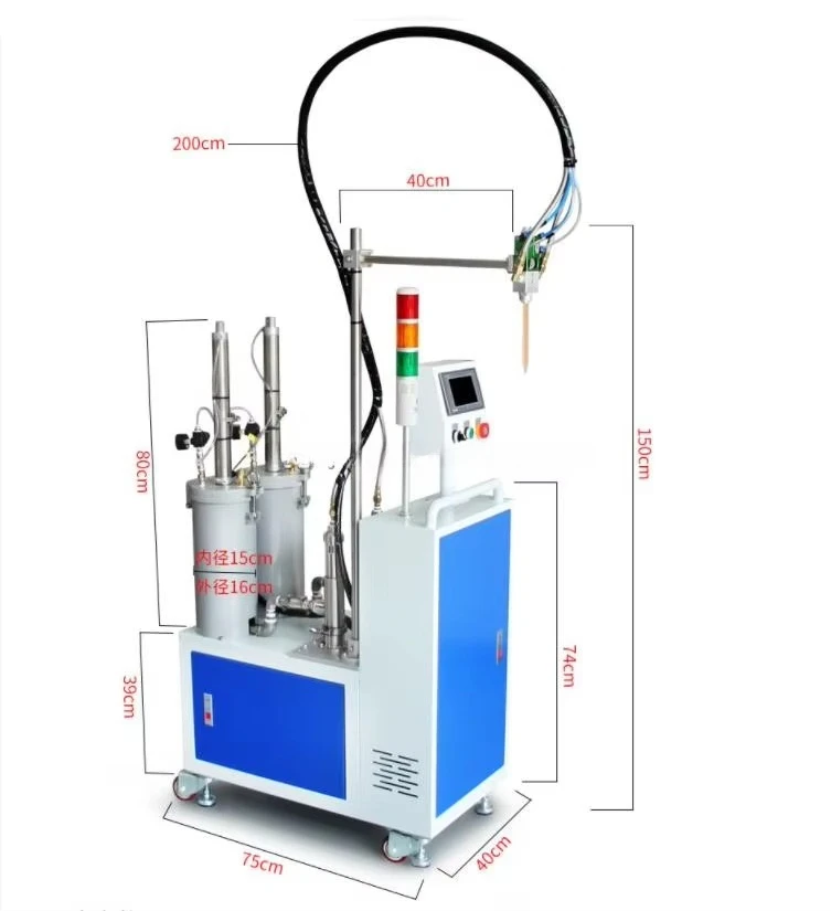 2k  Dispenser Automatic High Viscosity Dispensing  Silicone Glass Adhesive Special Gluing  Precision Dispensing Machine