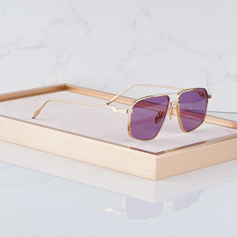 Diseñador de marca de lujo Jagger estilo americano gafas de aleación marco clásico Uv400 moda Vintage viajes gafas de sol al aire libre