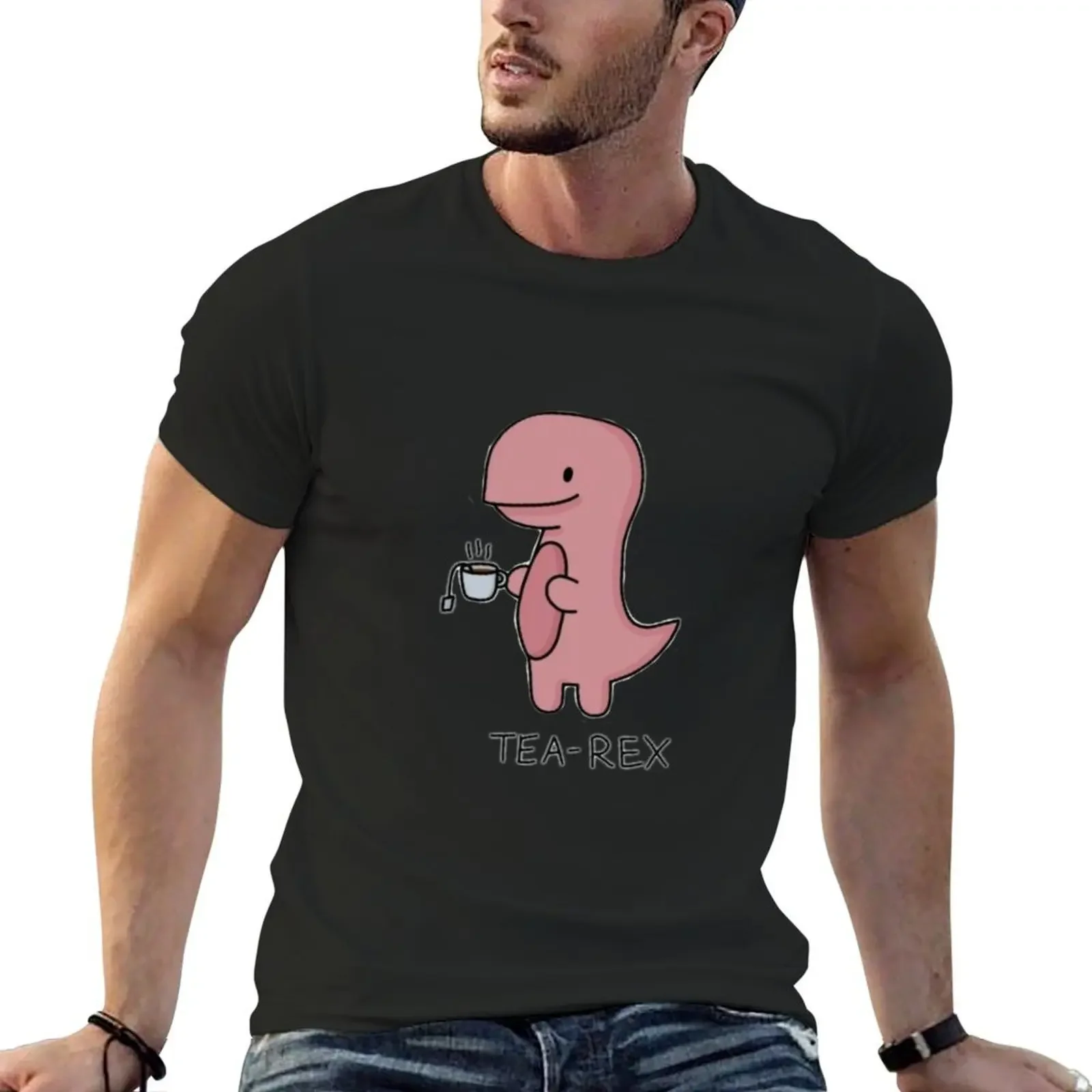 

Tea Rex T-Shirt summer clothes plus sizes street wear cute tops shirts men