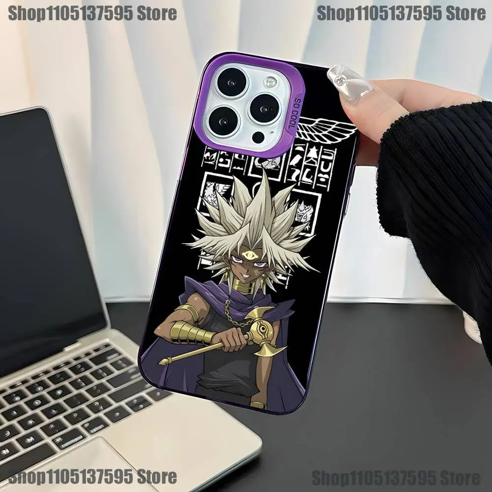 Custodia per telefono Yu-Gi-Oh per iPhone 17,16,15,14,13,12,11, Mini,Pro,E,SE4,XS,MAX Cover opaca viola caramella