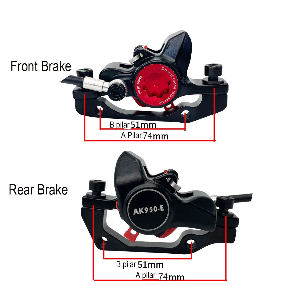 E-Bike MTB Electric Scooter Hydraulic Disc Oil Brake Caliper 140 160mm Power-Off For Zero 10X 11X KUGOO G G1 E-scooter