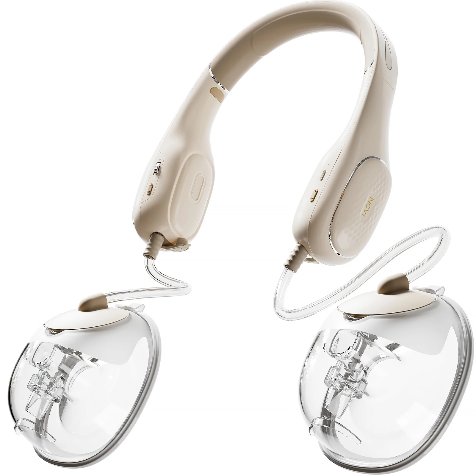 NCVI Neckband Wearable Breast Pump Hands Free 3 Size Flanges 240min Battery Portable Pump For Home Work Travel Nursing Moms