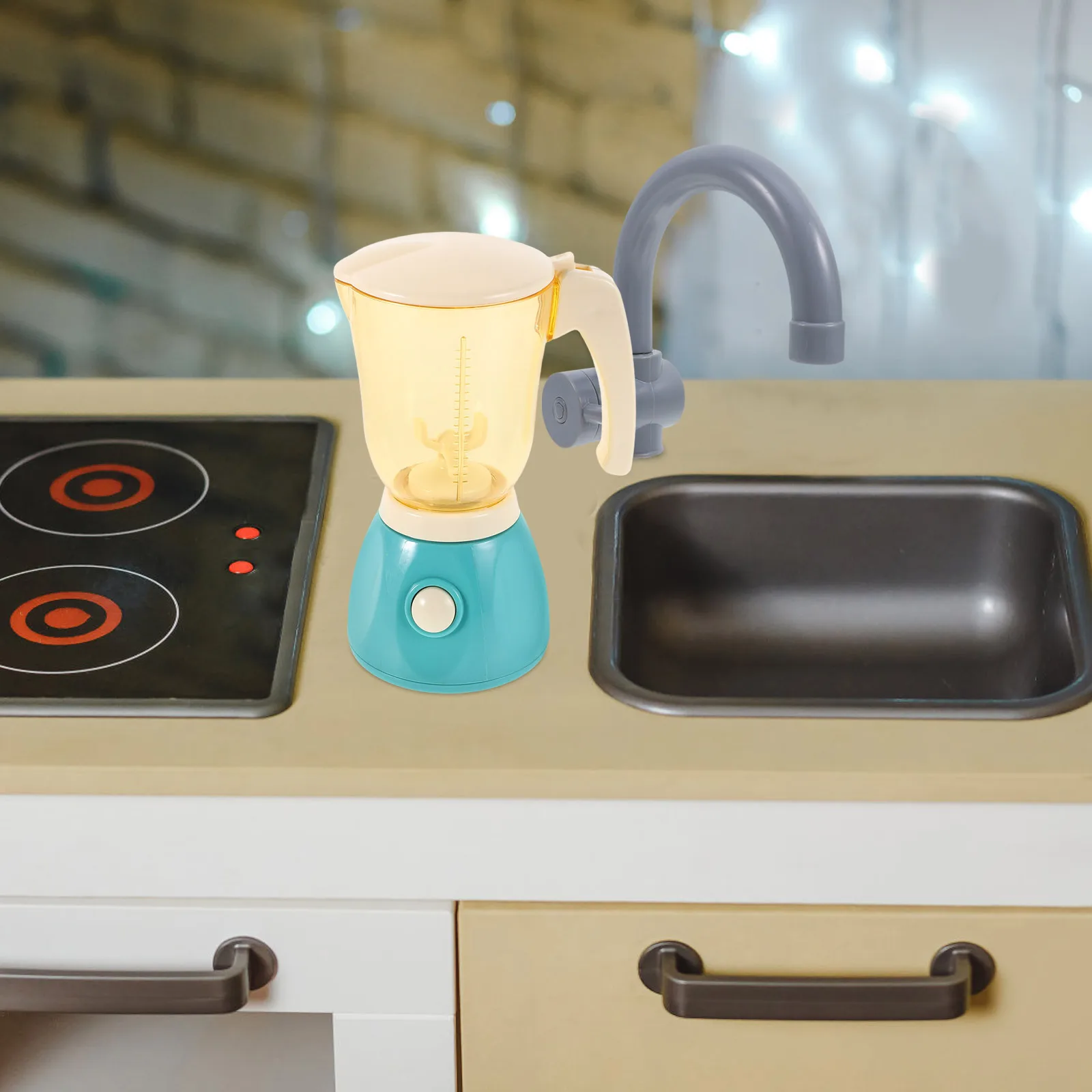 Pretend Play Kitchen Appliances Kids Mini Juicer Small Blender Realistic Plastic Smoothie Maker for Children Ages 4-8 Creative