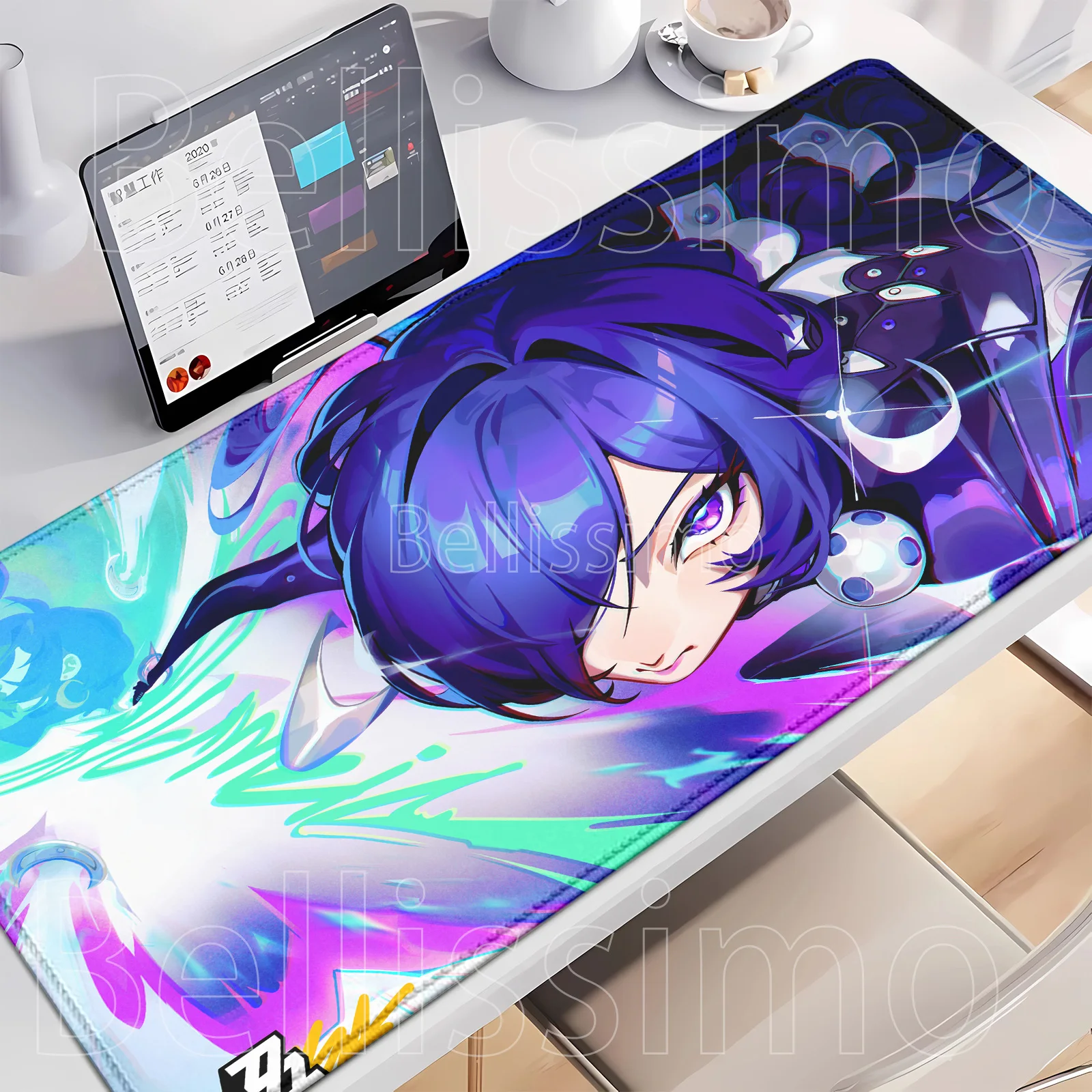 Mouse Pad Zenless Zone Zero ZZZ Promeia kawaii Anime Girl XXL Mousepad Gaming Keyboard HD Printing overlock 400x900mm Desk Mat