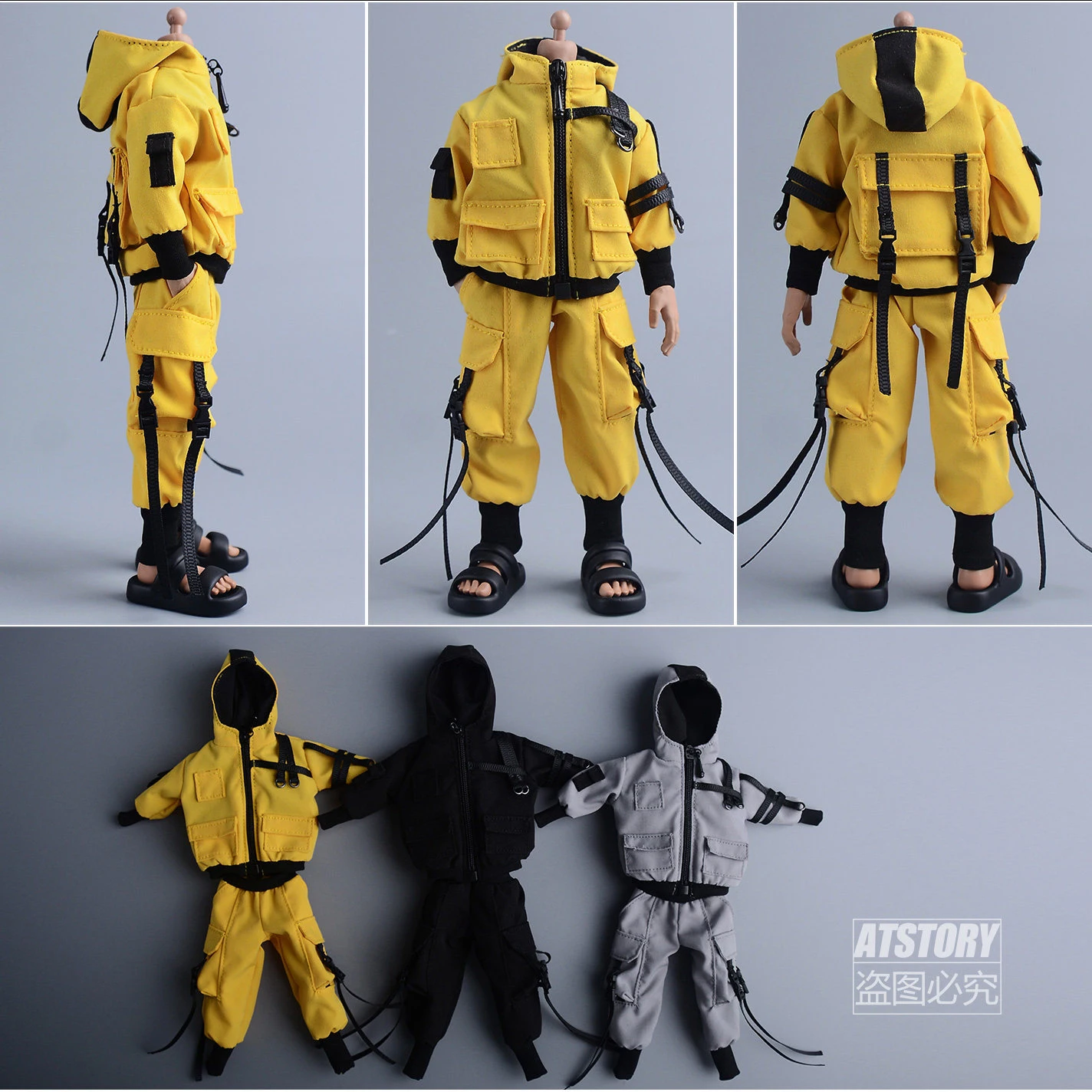 jaqueta-funcional-com-capuz-e-ziper-para-homens-modelo-de-roupas-com-calcas-compativel-com-figura-de-acao-romankey-notaman-soldier-de-6''