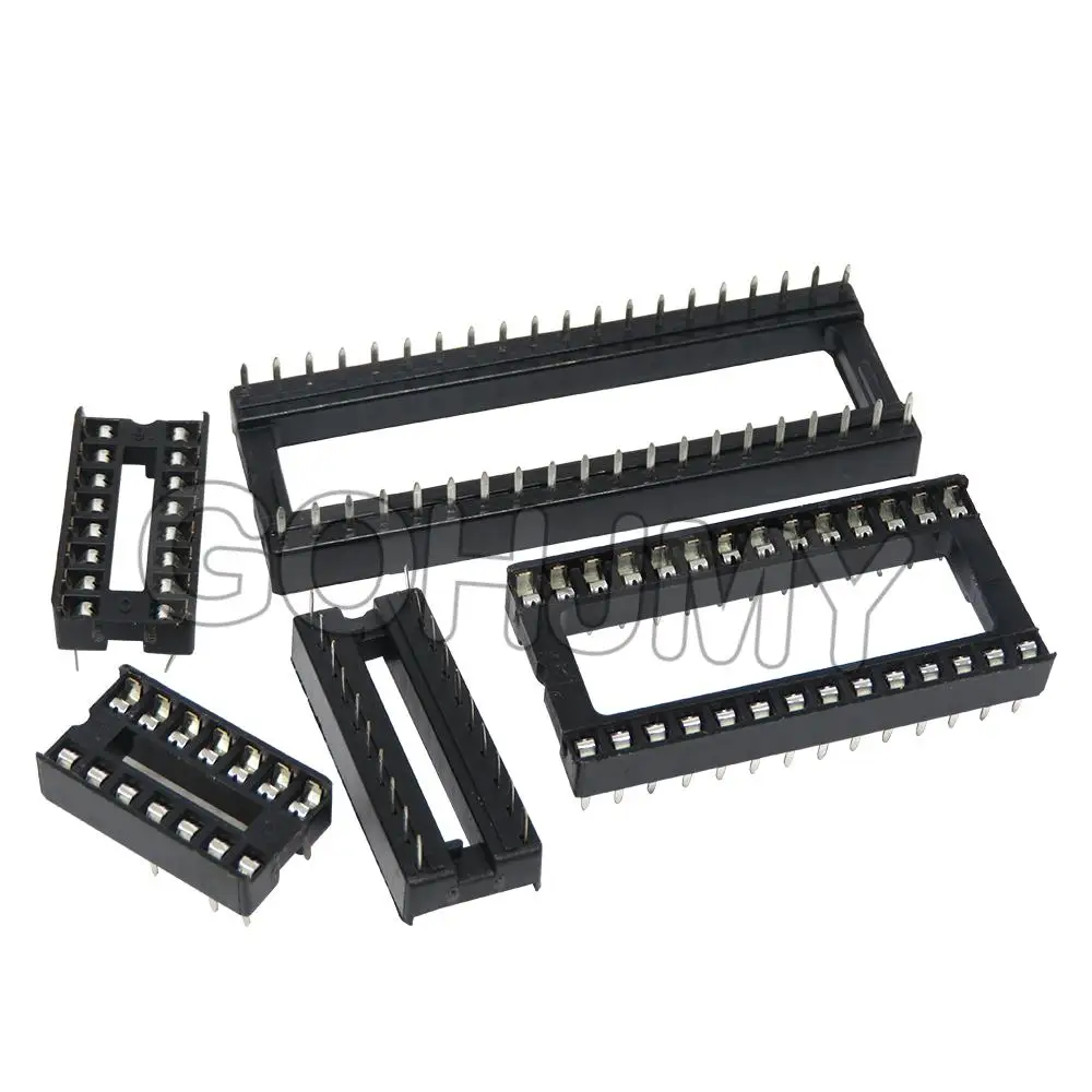 10PCS IC Sockets DIP6 DIP8 DIP14 DIP16 DIP18 DIP20 DIP28 DIP40 pins Connector DIP Socket 6 8 14 16 18 20 24 28 40 pin