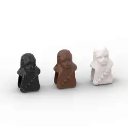 MOC 10PCS 30483 Gorilla Hair Building Blocks Wookiee Solider Head Kit Brick Particle Educational Toys Children Birthday Kid Gift