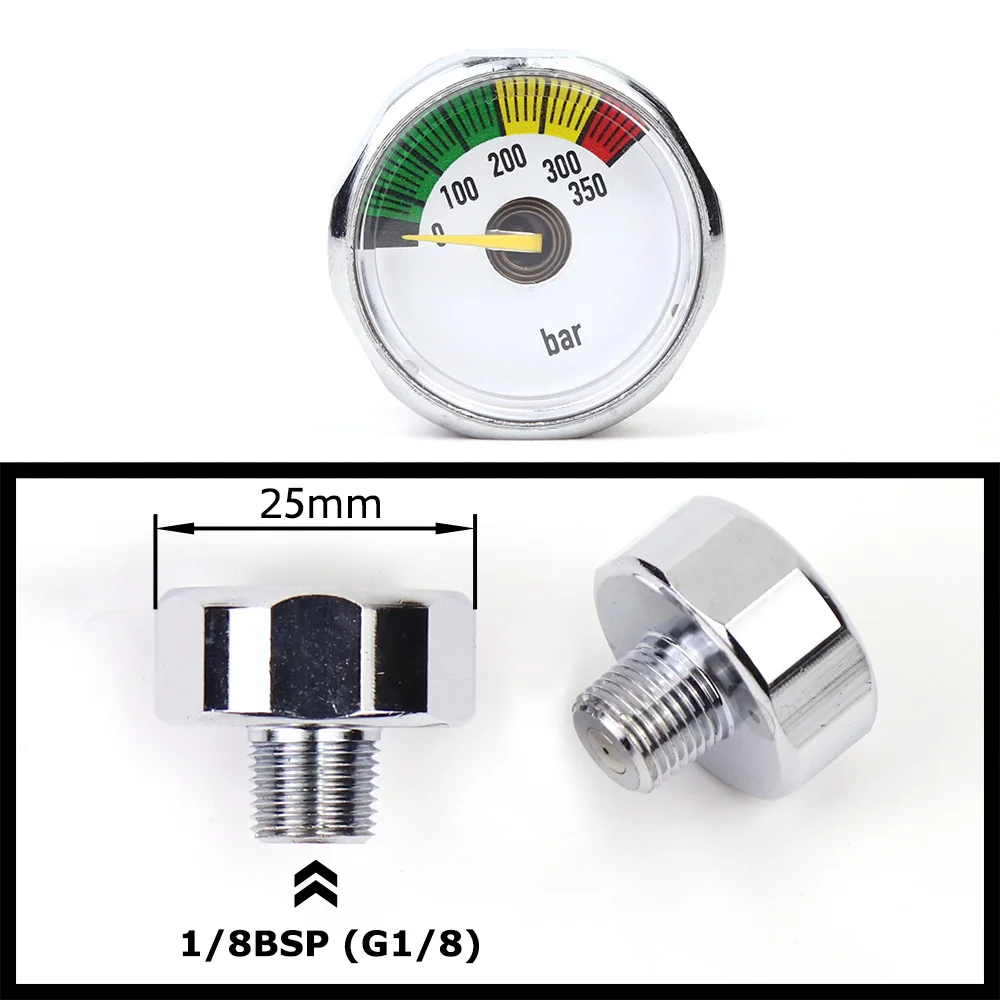 Миниатюрный манометр Air Mini, манометр, манометр | Резьба 1/8BSP(G1/8) 1/8NPT M10 M8 | 30PSI 300PSI 5000PSI 6000PSI 350BAR