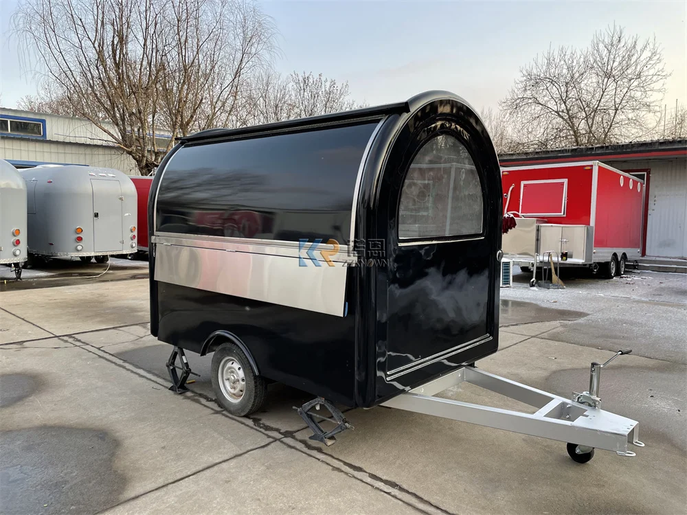 

Fast Food Truck Trailer Street Snack Kiosk Concession Food Trailer Coffee Ice Cream Hot Dog Cart Fully Equipped