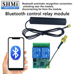 Bluetooth relay module, automatic unlocking within recognition range, password verification for first connection,