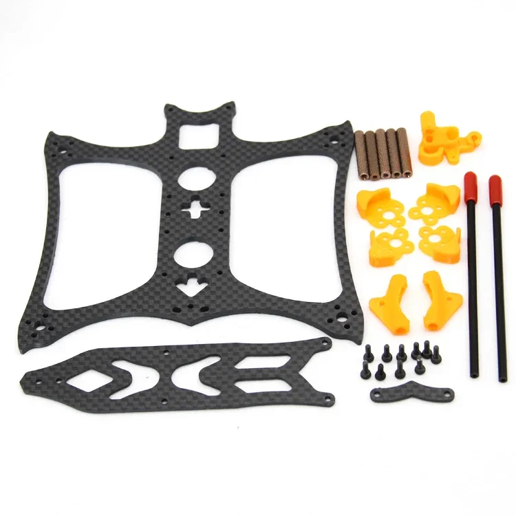 KBAT138 Kit telaio in fibra di carbonio da 138mm braccio da 3mm con parti di stampa per droni FPV Freestyle da 3 pollici 19 x19mm Rumcam Split Mini