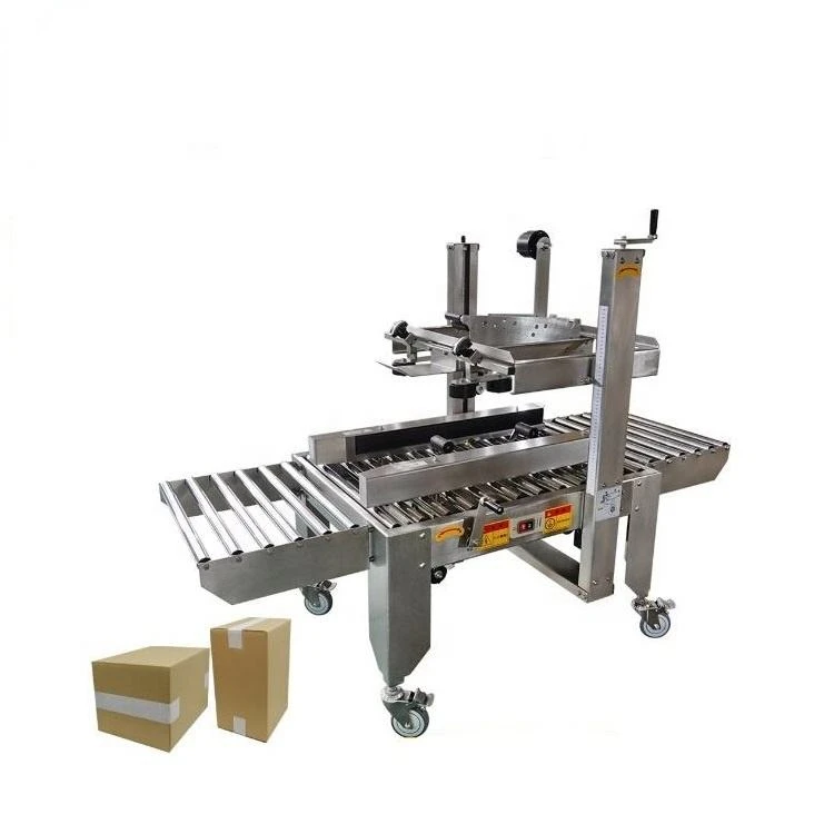 High Efficiency Semi Automatic/Manual Stainless Steel Food Carton/Case/Box Sealing Taper Sealer Machine