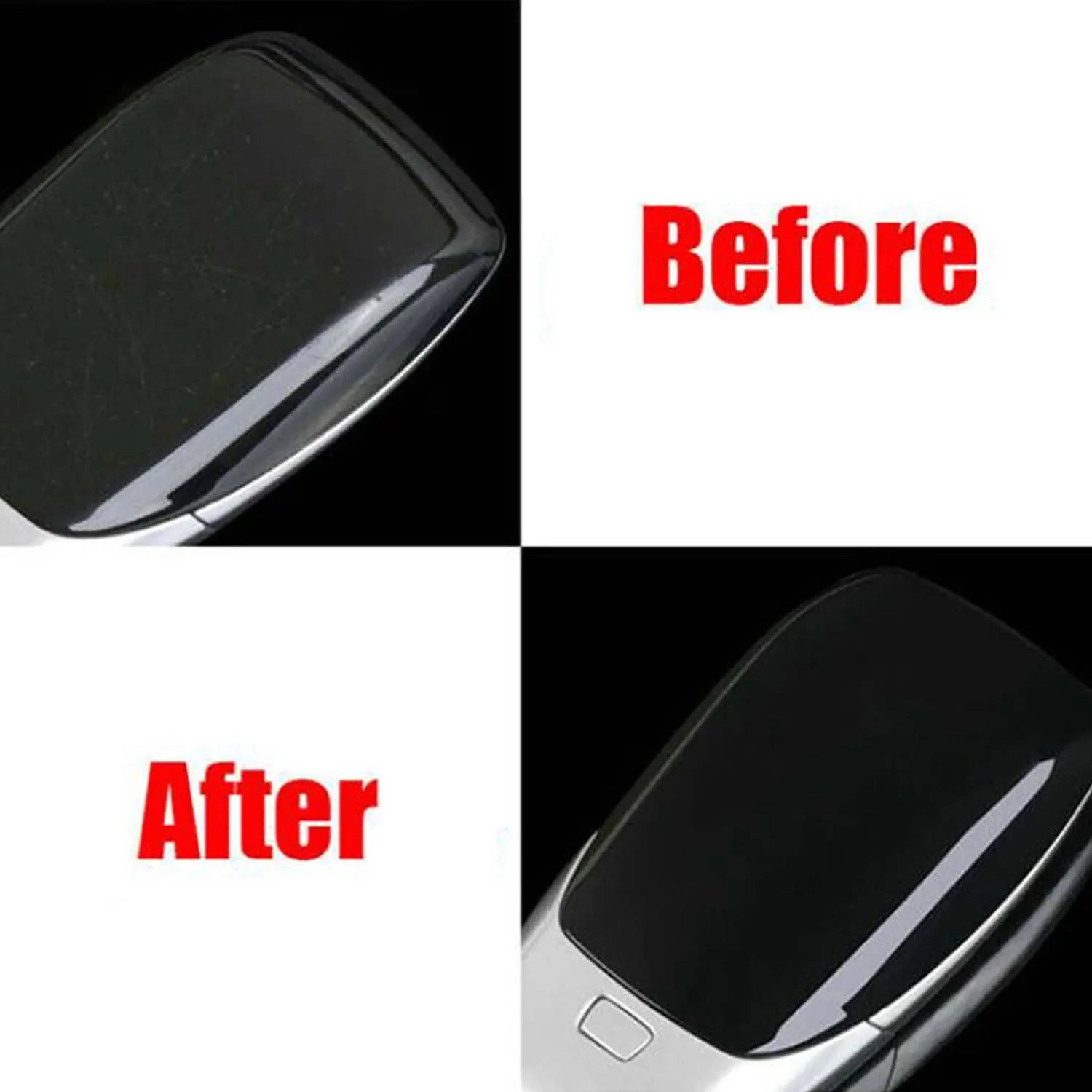 1pc Smart Key Case Cover Rear Cover Glossy Black For 2019-UP Mercedes Benz C E S Class GLE W177 W213 Car Accessories