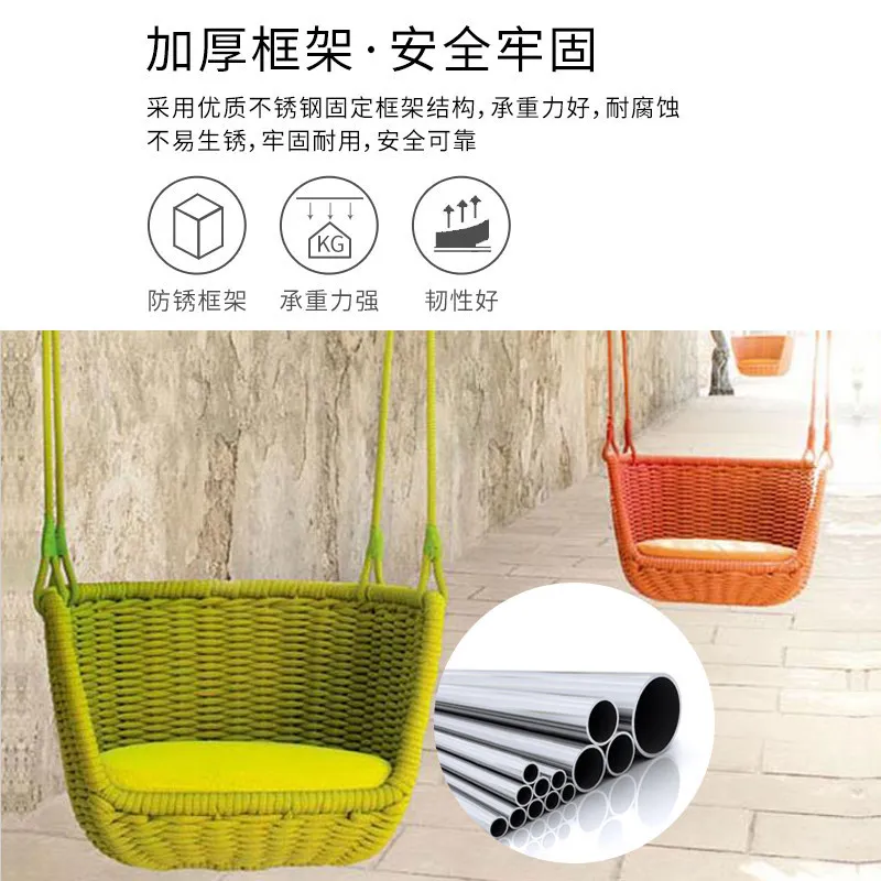 Color hemp rope creative Internet celebrity hanging bedroom B & B garden courtyard hanging blue
