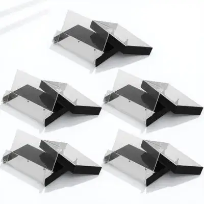 

10pcs Crystal Cassette Tape Storage Box Retro Plastic Case for Blank Tapes Multifunctional Organizer Durability