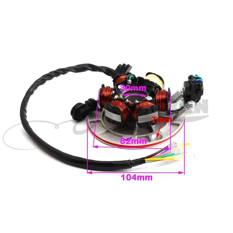 Motorcycle Ignition Magneto Stator Flywheel With Light For YINXIANG YX 140cc 1P56FMJ W063 Engine BSE SDG SSR 1P56FMJ W063 Parts