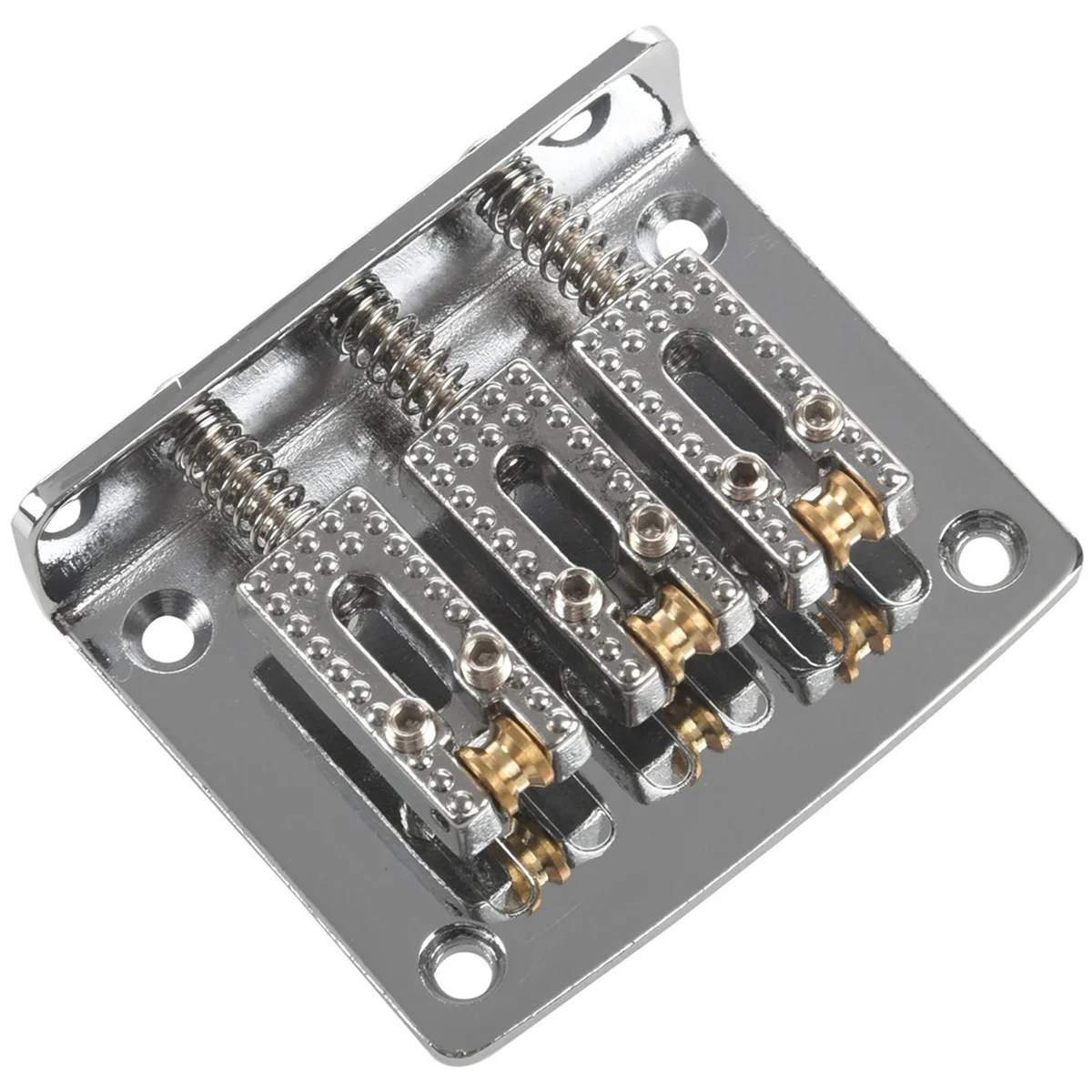 N18R 3X 3 String Guitar Ball String Bridge Bridge Pull String Hard Tail Guitar Bridge Tail 3 String Guitar Replacement Silver