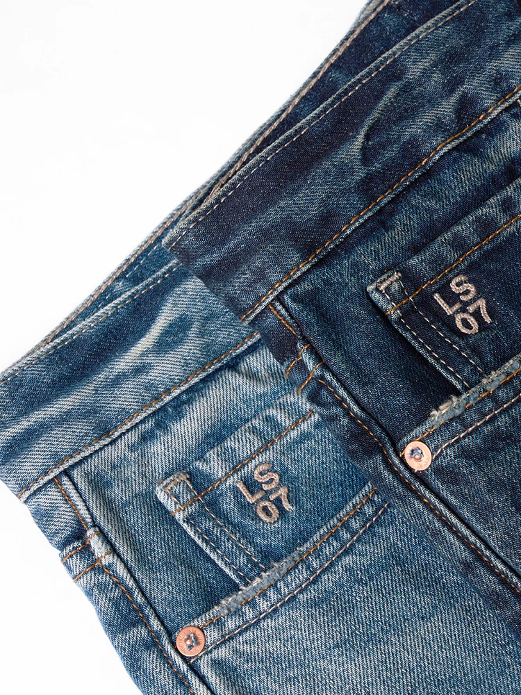 SIMWOOD 2024 Autumn New loose Straight 13.5oz Fabric Washed Vintage Jeans Men Classical Plus Size Denim Trousers