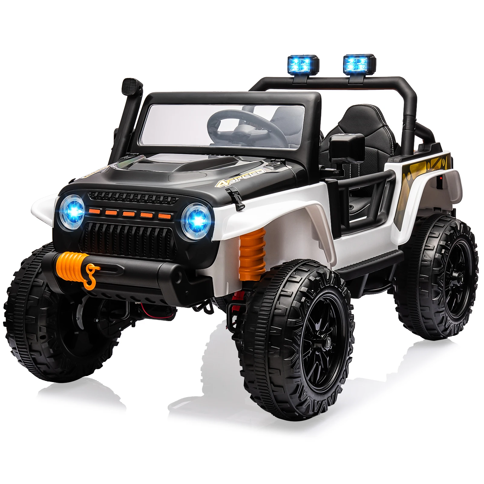 

24V 2 Seater Kids Ride On Truck Car 4WD Off-Road UTV Electric Toy Car with Remote Control,Spring Suspension,Headlights,Music
