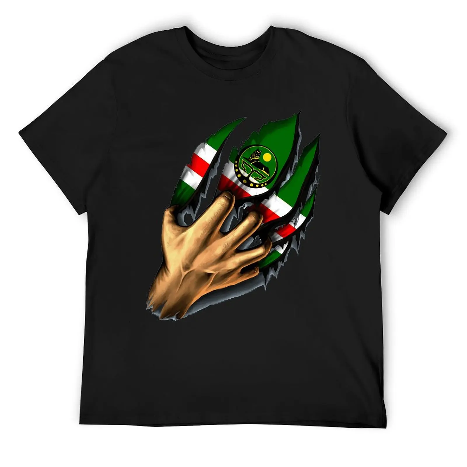 Fresh Republic Of Chechnya НОХЧИЙЧОЬ Chechen Flag 1 T-shirt  Sport Top Tee Graphic Cool Nerd Aactivity Competition Eur Size