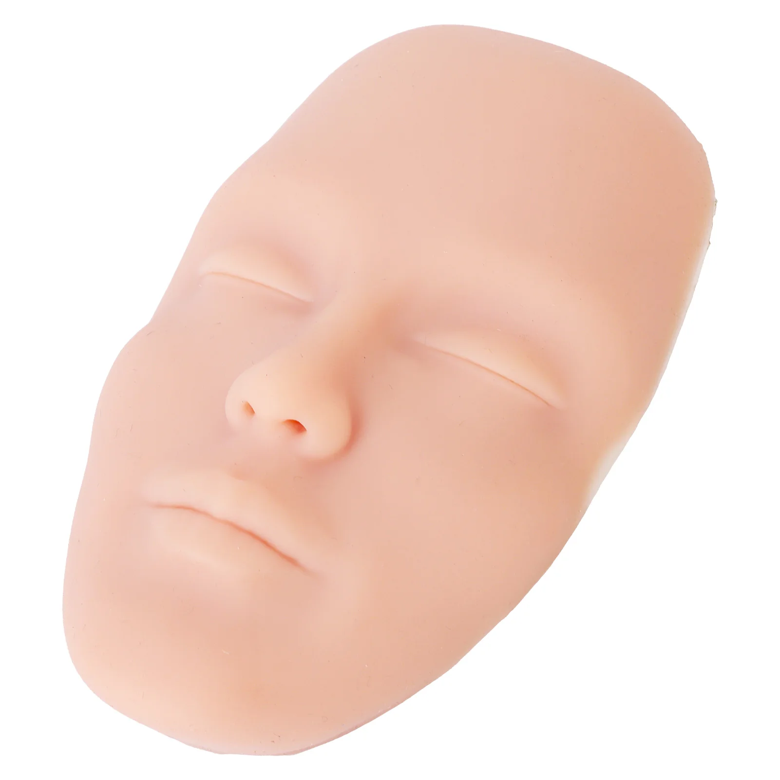 5D Silicone Makeup Mannequin Eyebrow Eyeliner Face Tattoo Microblading Practice Face Model Light Skin Color