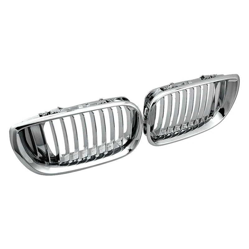 Automobile Forward Air Grille Chrome Ghost Mask Suitable For BMW E46 4-Door 2002-2005 51137030545 51137030546 Replacement