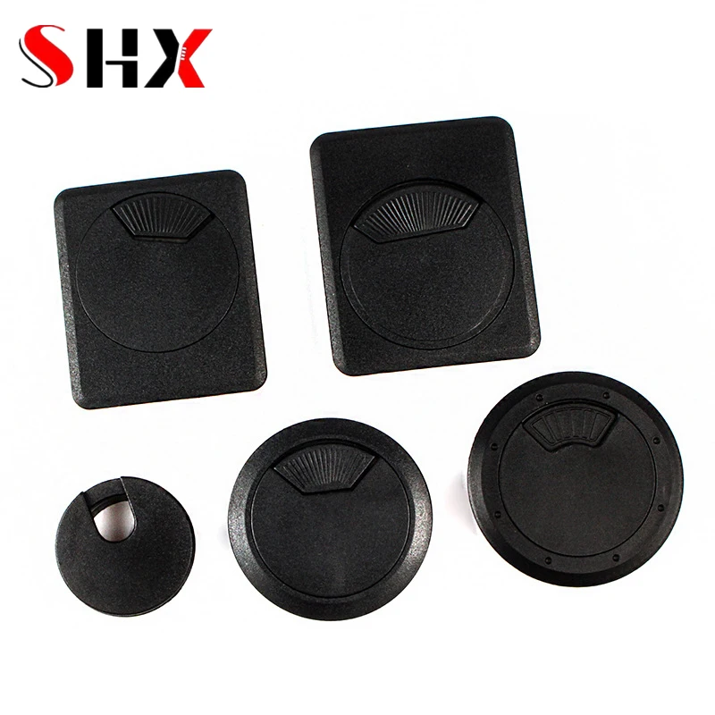 5pcs Plastic Desktop Wire Hole Cover Computer Hole Cover Base Table Buttonhole Cable Outlet Hole Furniture Hardware Storage