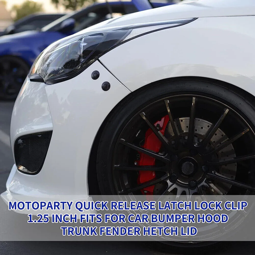 4 Set Car Hood lock Bumper Quick Release Fasteners Set For Bumpers Trunk Hatch Lids Push-Button Release Latches Fasteners