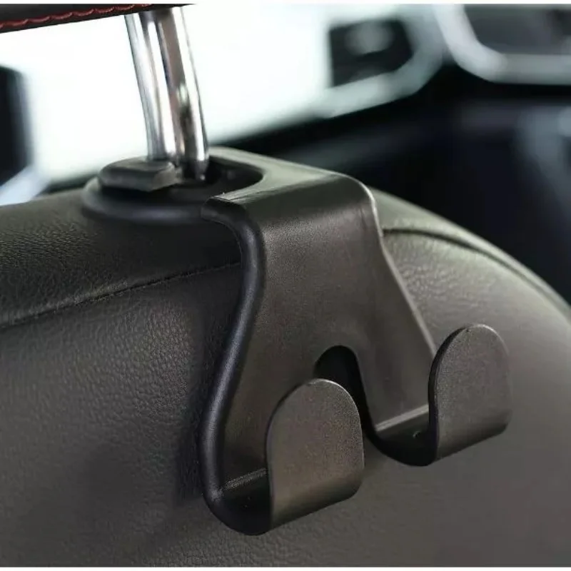 Car Headrest Hooks Phone Holder Double Hidden Hook 2 In 1 Hanging Up To 20kg Dual Hook Angkat Barang Handbag DIY Tablets