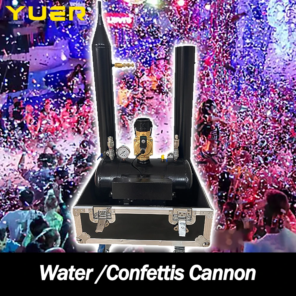 

Электронная высокоэнергетическая водяная пушка, салют конфетти, машина для распыления бумаги, двойное использование, пульт дистанционного управления DMX для церемонии сцены