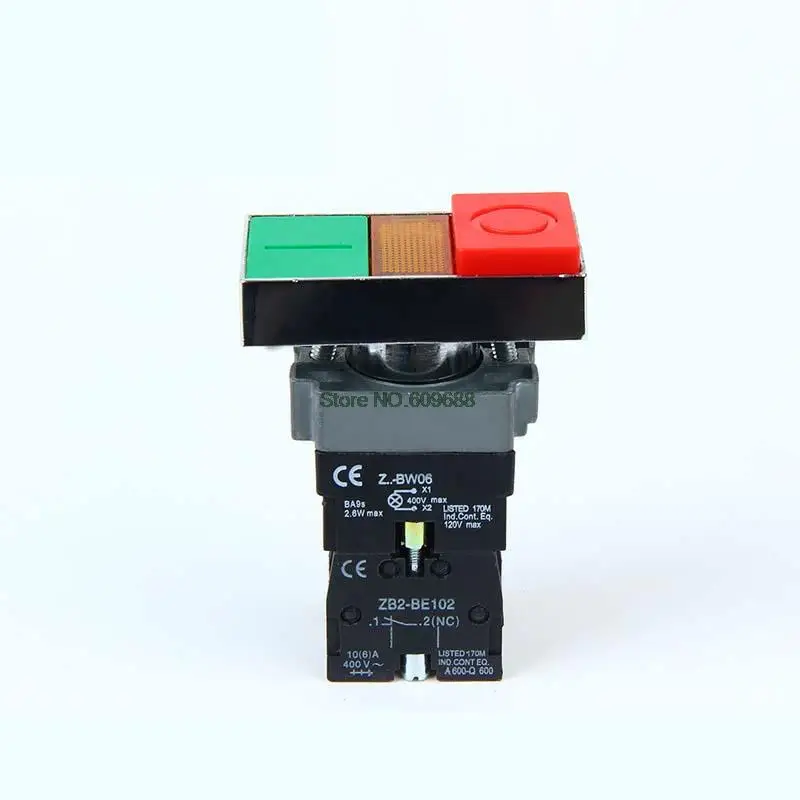 with Light Pushbutton Switches XB2-BW8365 XB2-BW8465 Push Button Switch Double Head