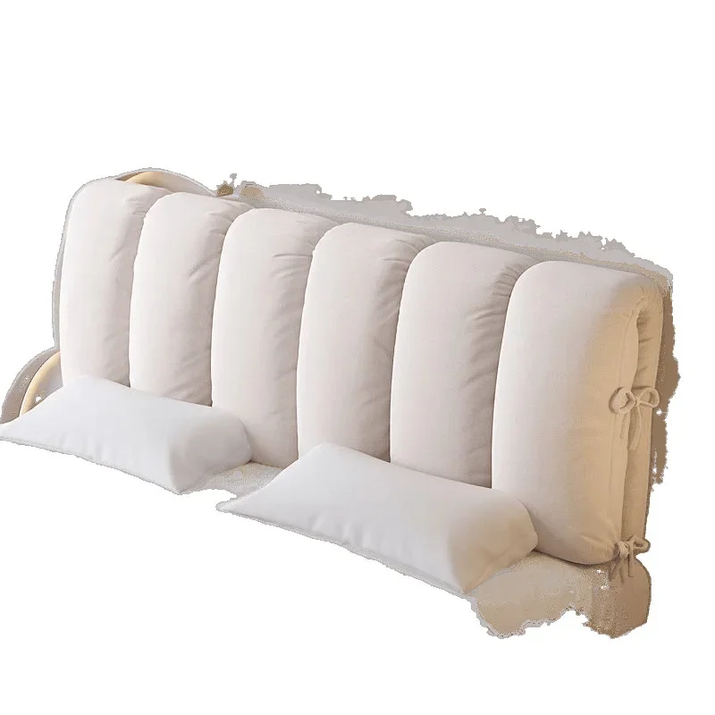 

Premium cream wind bedside cushion soft bag backrest headboard cover baby anti-collision children sponge pillow simple