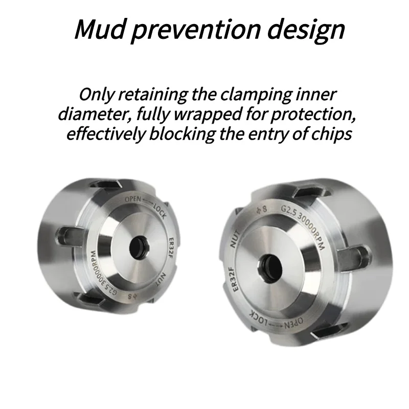 YS ER Mudproof Nut ER11 ER16 ER20 ER25 ER32 ER40 Dustproof  ER Waterproof Nut Mudproof Nut Tool Holder Bracket Tool Collet Chuck