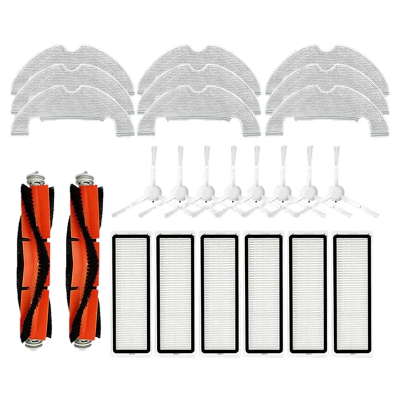 قطع غيار مكنسة كهربائية روبوت لبوت دريم ، D10 Plus ، RLS3D ، فرشاة جانبية رئيسية ، فلتر هيبا ، قماش ممسحة ، خرقة ، ملحقات