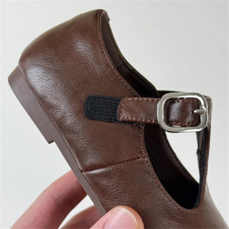 أحذية أطفال ربيعية جديدة لعام 2025 للفتيات أحذية أميرات حفلات واحدة من الجلد أحذية أطفال بنعل ناعم أحذية أطفال صغار من عمر 1 إلى 10 سنوات #5