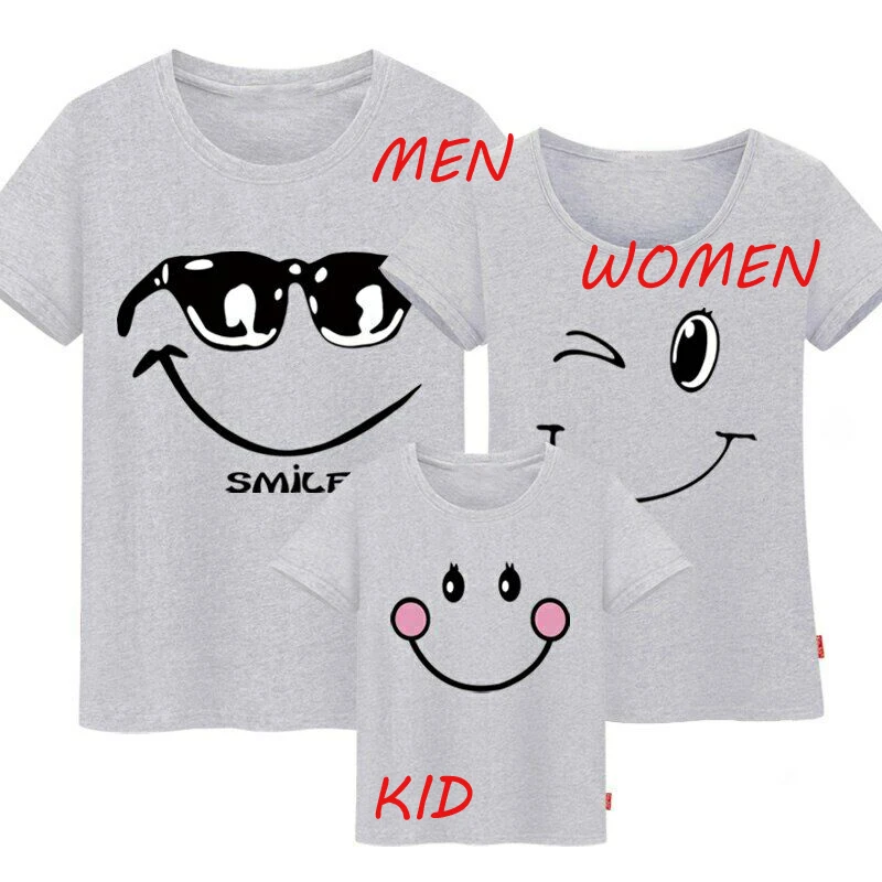 

Family Matching Clothes Mother Daughter Dresses Outfits Cotton Casual T-shirts