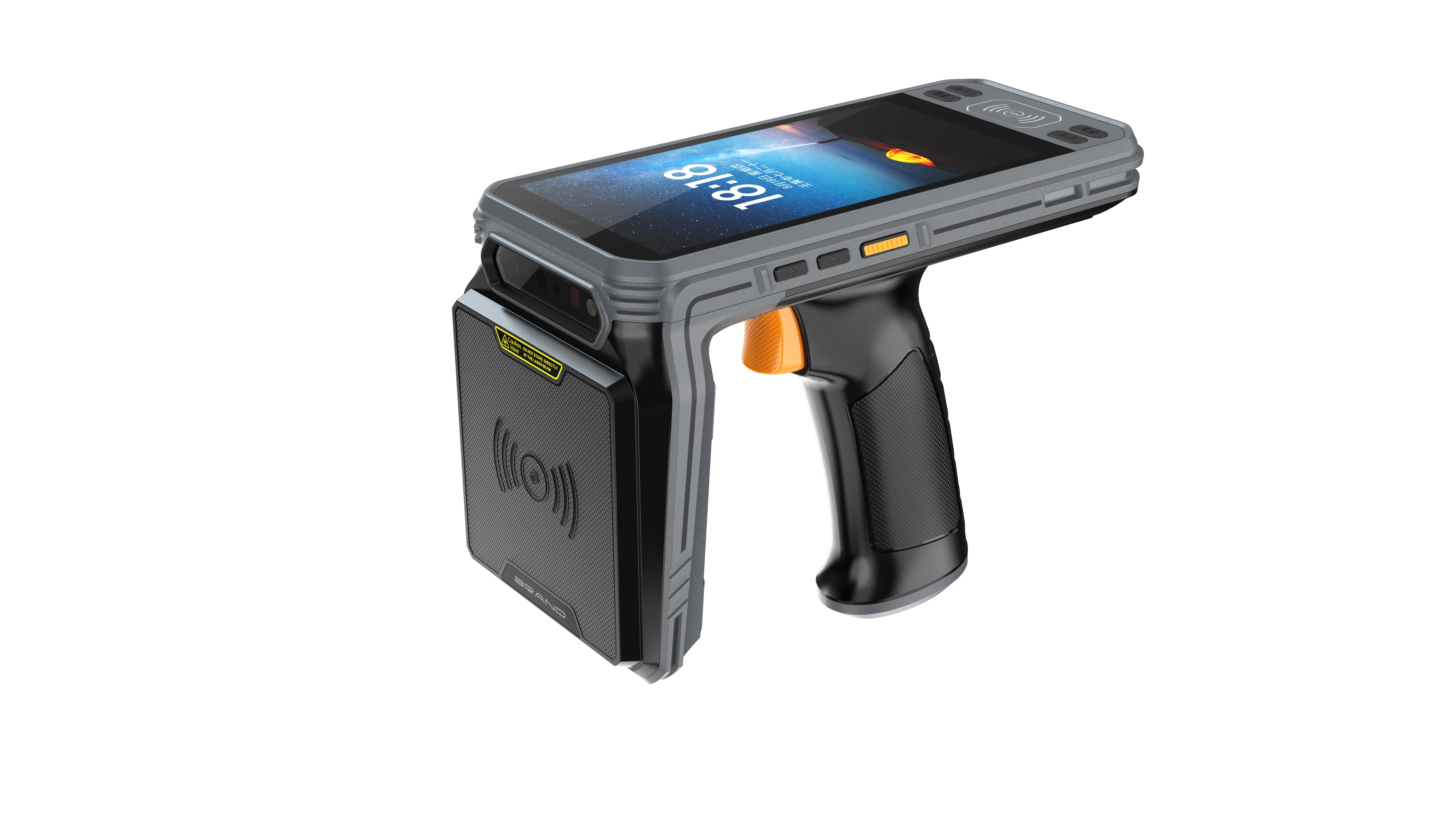 High Speed UHF RFID Android PDA Handheld 100 Tags/sec With 2D Scanner Rugged Industrial IP67 Waterproof NFC WiFi6 4G for Retail