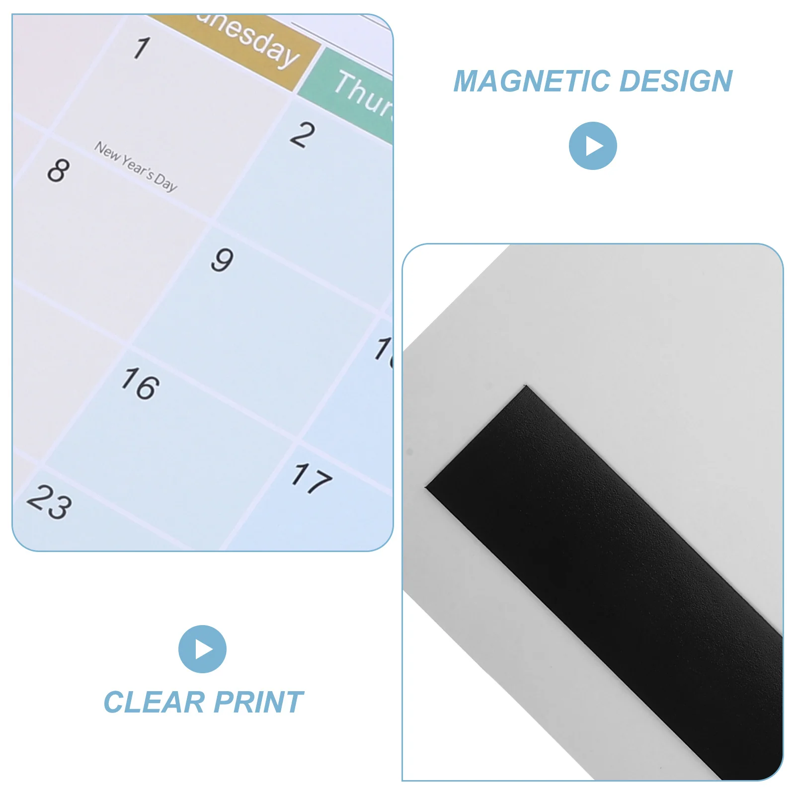 

Magnetic Calendar for Fridge 2024 2025 Large Size English Planning Refrigerator Paper Smooth Material Perfect Gift