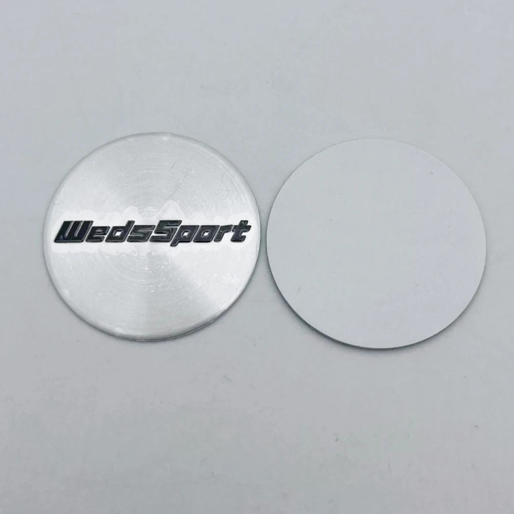 4pcs 45mm Car Wheel Center Caps Stickers Weds Sport Logo Emblem Badge Replace Wheel Hubcaps Rim Hub Cover Car Accessories