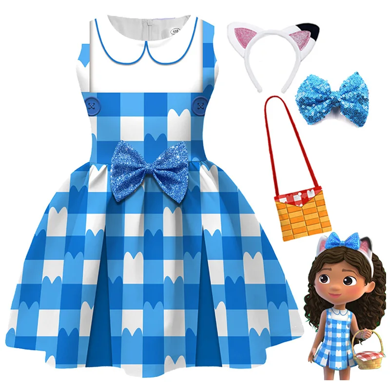 

Gabbys Dolhouse Kids Cosplay Costume Set Gaby Cat Girls Princess Dresses For Birthday Halloween Christmas Costume Vestidos
