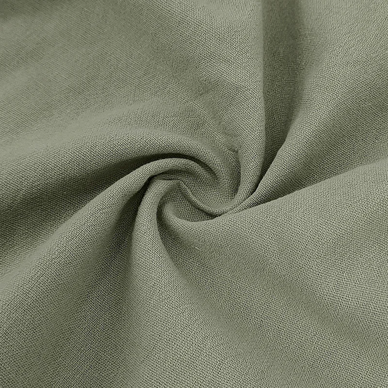 Hochwertiges Leinen-Poloshirt mit kurzen Ärmeln für Herren, lässig, locker, bequem, Sommer-T-Shirt mit Knopfverschluss und Umlegekragen. – Detail 16