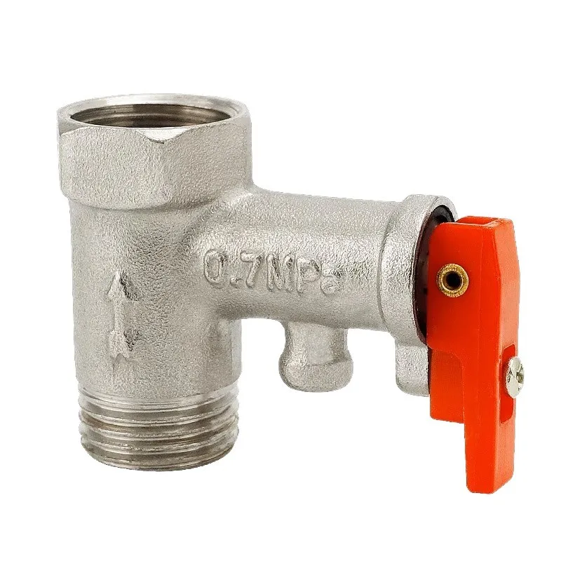 صمام تخفيف الضغط 0.7mpa نحاس DN15 نظام سخان مياه كهربي يمنع تدفق المياه الخلفي العلامة التجارية الجديدة