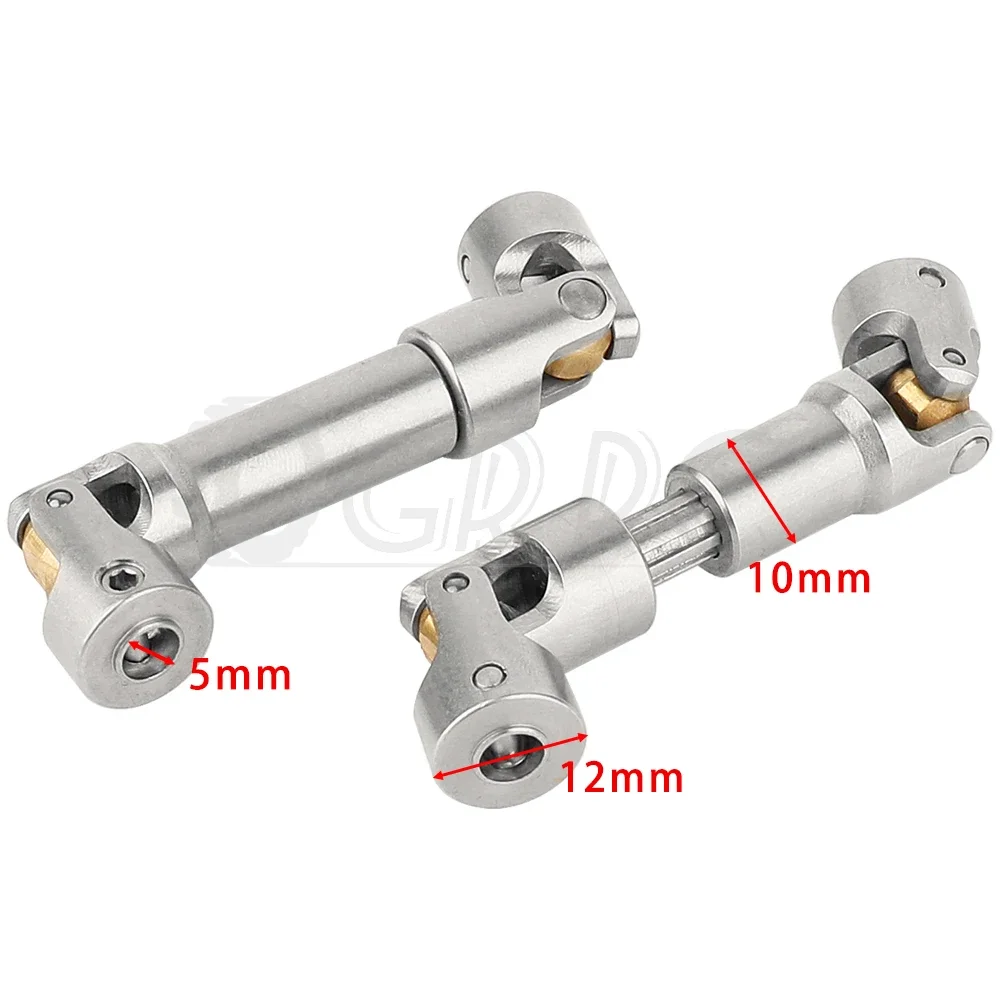 Heavy-Duty Stainless Steel Drive Shaft for 1/10 RC Car Crawler Axial SCX10 90046 AXI03007 Wraith Capra TRX4 TRX6 Redcat Gen8