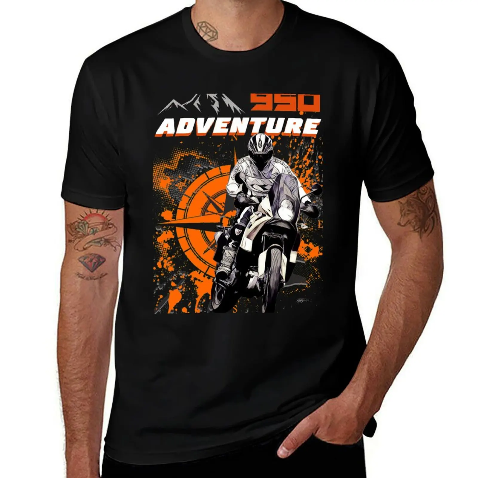 

950 Rider T-Shirt rapper graphic tees Aesthetic clothing plain blue archive mens graphic t-shirts pack