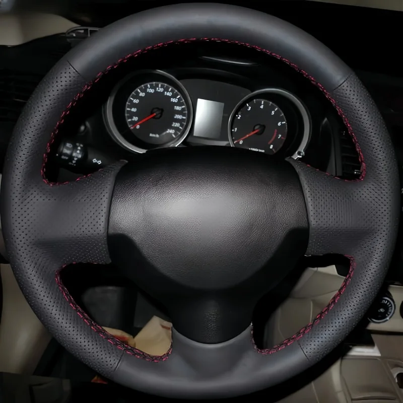 

DIY Black Faux Microfibre Leather Car Steering Wheel Cover For Mitsubishi Lancer EX 10 Lancer X Outlander