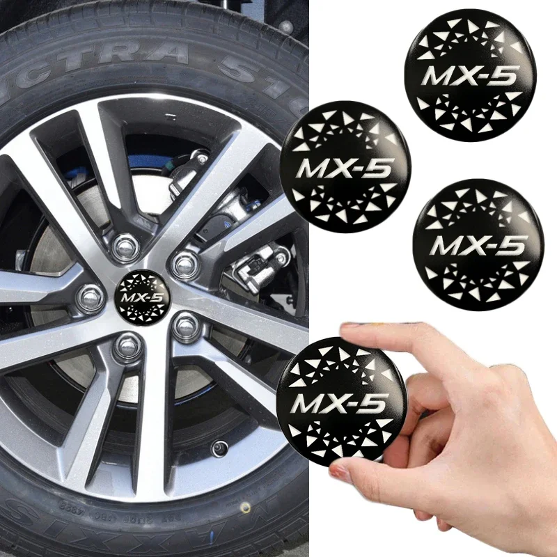 56/60/65mm Car Wheel Hub Center Stickers for Mazda MX-5 Logo AXELA ATENZA BT50 CX-3 CX-4 CX-5 CX-7 CX-8 CX-9 CX-30 CX-60 M3 M6