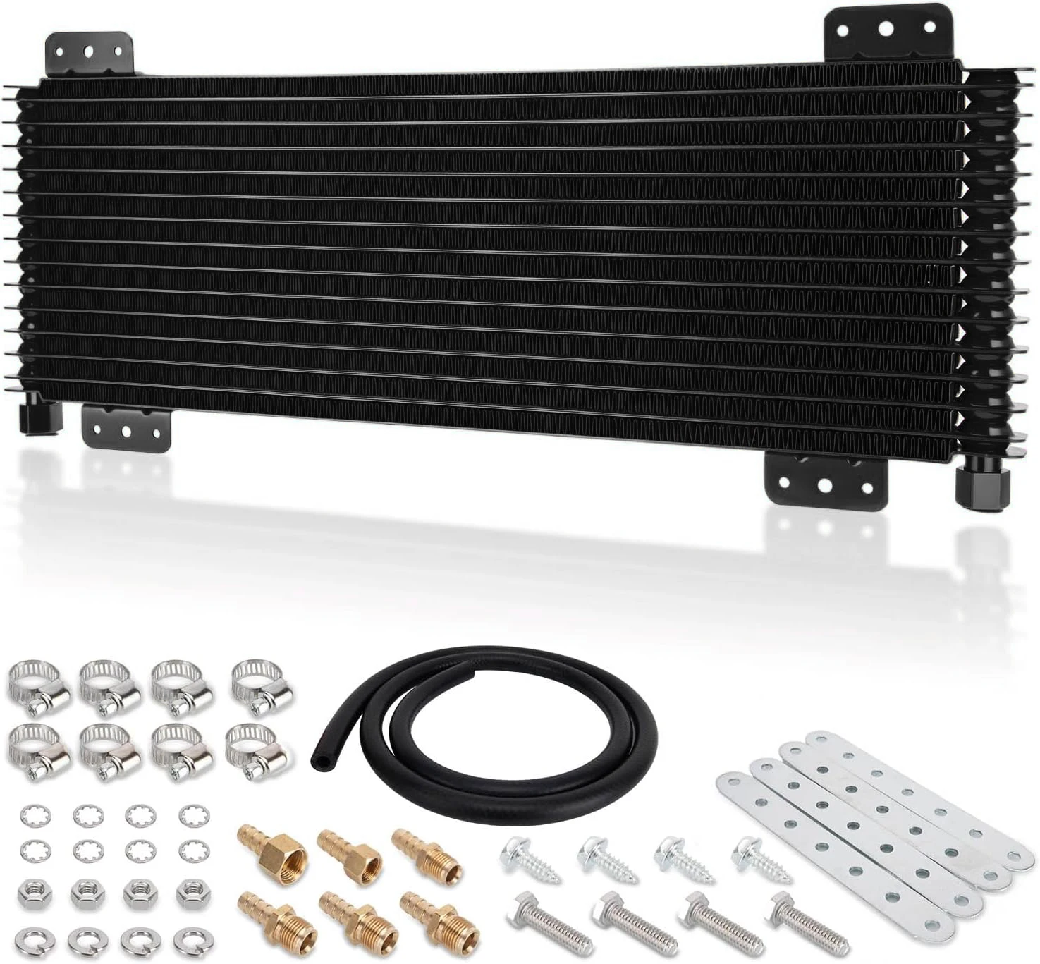 40k Transmission Oil Cooler Lpd47391, Compatible With Duty 40,000 Gvw Low Pressure Drop Trans Cooler With Mounting Hardware