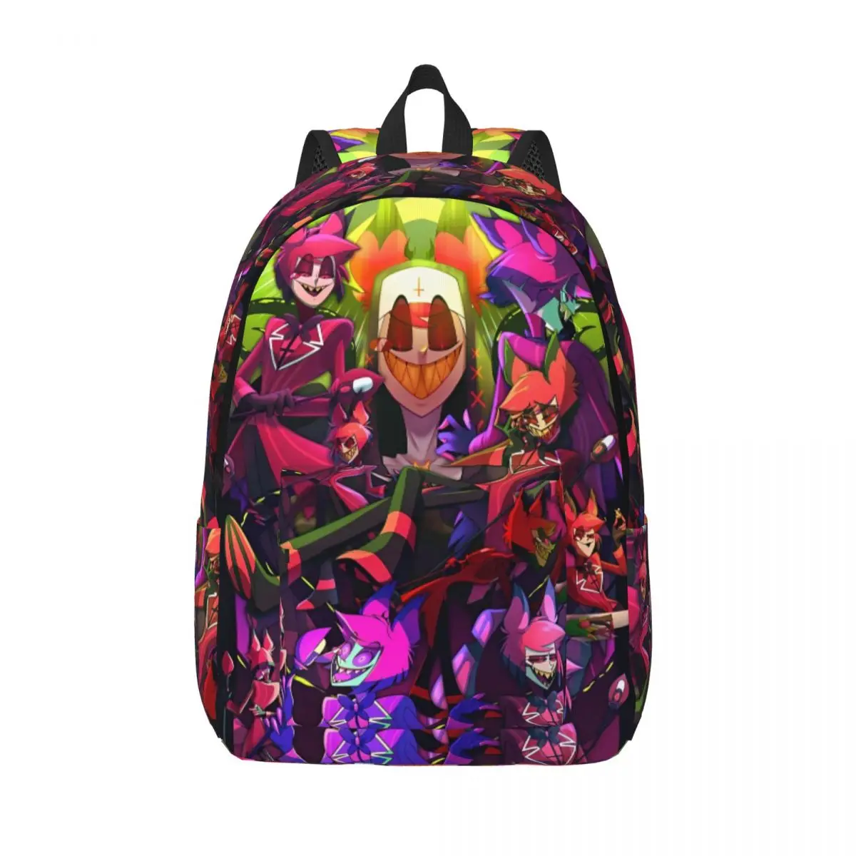 

Hazbins Anime Hotels Cartoon Manga Backpack Style Backpacks Men Daily Durable High School Bags High Quality Rucksack