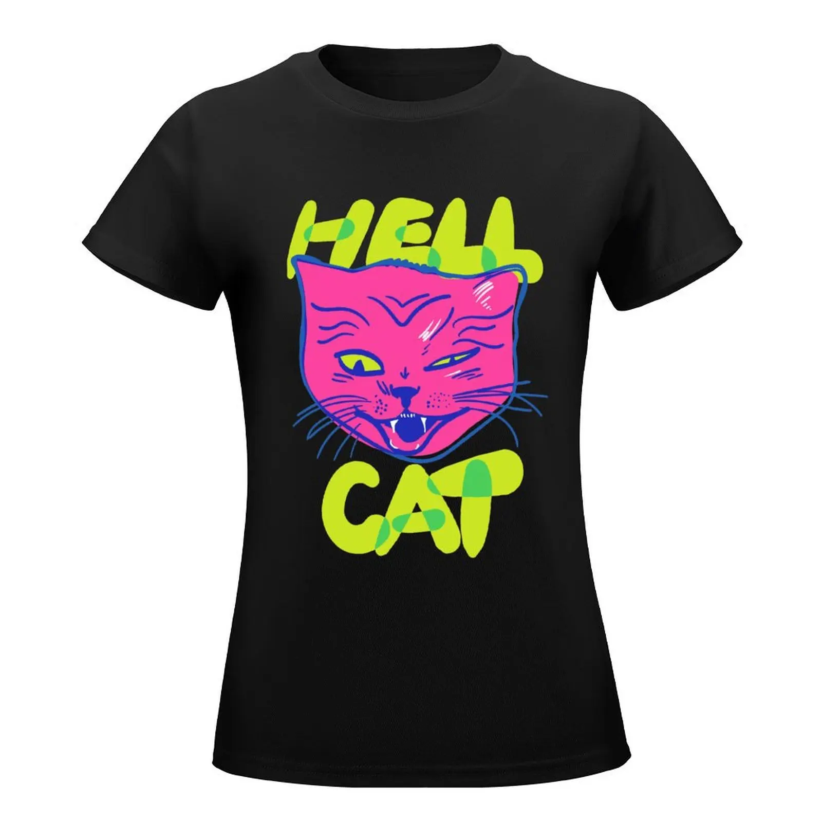 Hell Cat - this devil cat is coming at you from hell. T-Shirt graphics aesthetic clothes funny Women t-shirts